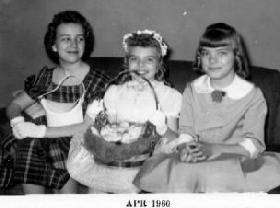 Me, Diane and Shirle - Easter 1960